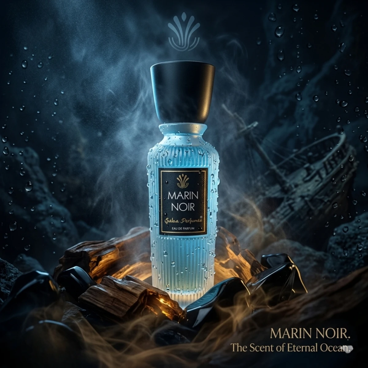 Saba Perfumes Marin Noir – Premium Fresh Aquatic & Citrus Eau De Parfum for Men (50ml)