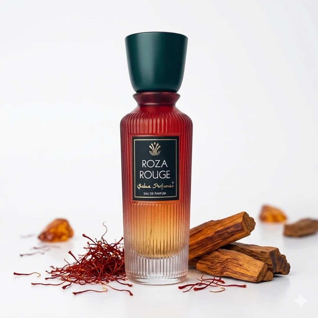 Saba Perfumes Roza Rouge – Premium Long Lasting Sweet Saffron & Amberwood Unisex EDP (50ml)