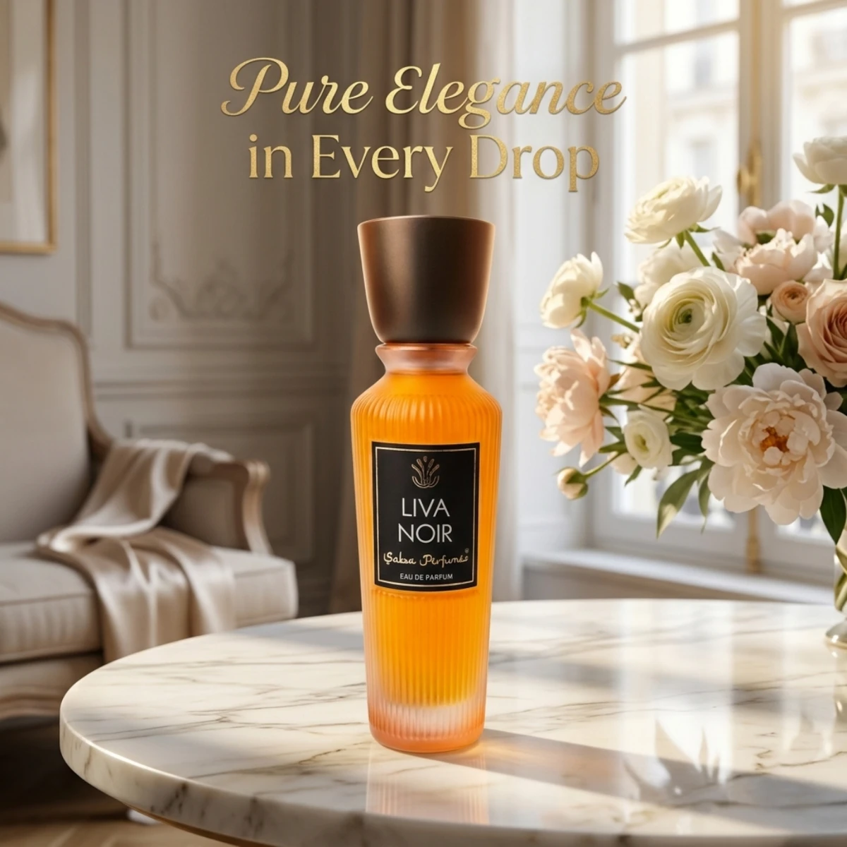 Saba Perfumes Liva Noir – Premium Long Lasting Lavender & Vanilla Floral EDP for Women (50ml)