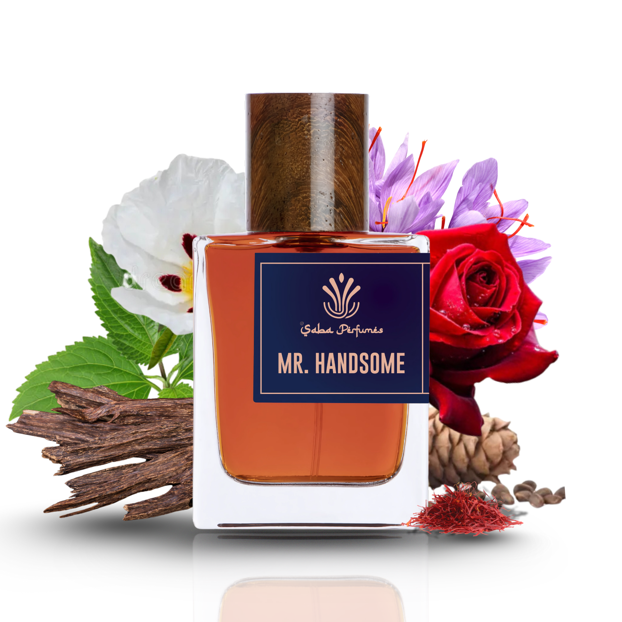 Mr Handsome Perfume EDP Spray | Oud Rose Woody Warm Spicy | For Men | Luxury Gift for Him | Variants Available: 50 ml Spray